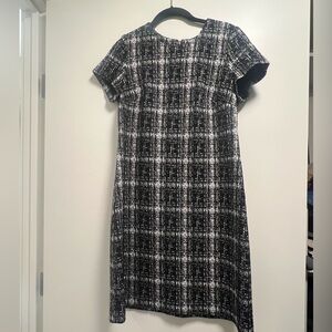 Calvin Klein Black and White Checkered/Plaid Mini Dress